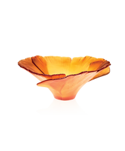 Load image into Gallery viewer, Ginkgo Coupe haute Ambre - Daum