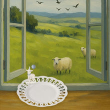 Load image into Gallery viewer, Seferî Storyteller Plate Charm - Joyful Lambs - Blue Balloon - Set of 4