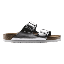 Load image into Gallery viewer, Birkenstock Arizona Soft Footbed Leather Metallic Silver for Women 1005961