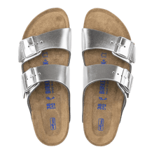 Load image into Gallery viewer, Birkenstock Arizona Soft Footbed Leather Metallic Silver for Women 1005961