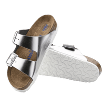 Load image into Gallery viewer, Birkenstock Arizona Soft Footbed Leather Metallic Silver for Women 1005961