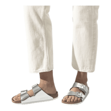 Load image into Gallery viewer, Birkenstock Arizona Soft Footbed Leather Metallic Silver for Women 1005961