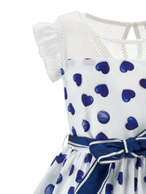 Load image into Gallery viewer, Polka dot and heart cotton dress