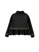 Load image into Gallery viewer, Zip-up sweatshirt with ruffles