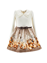 Load image into Gallery viewer, Teddy bear dress with collar