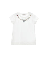 Load image into Gallery viewer, Monnalisa Rhinestone Flowers T-shirt