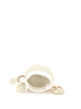 Load image into Gallery viewer, Straw bucket bag pom pom