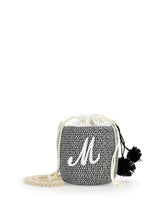 Load image into Gallery viewer, Straw bucket bag pom pom