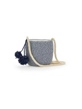 Load image into Gallery viewer, Straw bucket bag pom pom