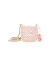 Load image into Gallery viewer, Straw bucket bag pom pom