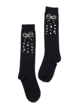 Load image into Gallery viewer, Socks with rhinestones and bow
