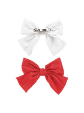 Load image into Gallery viewer, Set of two bow hair clips