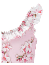 Load image into Gallery viewer, Peach blossom one-piece swimsuit