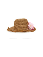 Load image into Gallery viewer, Straw hat with flowers