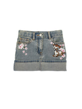 Load image into Gallery viewer, Bambi Embroidered Denim Mini Skirt