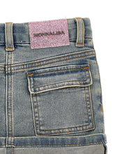 Load image into Gallery viewer, Bambi Embroidered Denim Mini Skirt