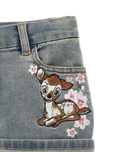 Load image into Gallery viewer, Bambi Embroidered Denim Mini Skirt