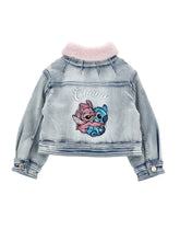 Load image into Gallery viewer, Stitch rhinestone and fur jacket