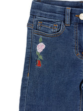 Load image into Gallery viewer, Five-Pocket Jeans with Floral Embroidery