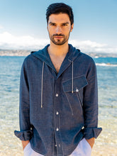 Load image into Gallery viewer, Camicia Cappuccio Denim