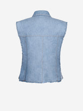 Load image into Gallery viewer, Gilet Sfrangiato Denim
