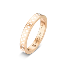 Load image into Gallery viewer, L'Arc de DAVIDOR Ring PM, 18k Rose Gold with Neige Lacquered Ceramic - DAVIDOR