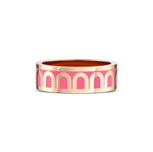 Load image into Gallery viewer, L'Arc de DAVIDOR Ring MM, 18k Rose Gold with Flamant Lacquered Ceramic - DAVIDOR