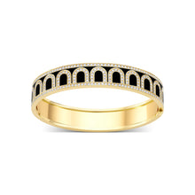 Load image into Gallery viewer, L'Arc de DAVIDOR Bangle GM, 18k Yellow Gold with Lacquered Ceramic and Palais Diamonds - DAVIDOR
