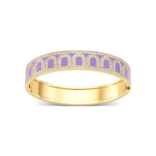 Load image into Gallery viewer, L'Arc de DAVIDOR Bangle GM, 18k Yellow Gold with Lacquered Ceramic and Palais Diamonds - DAVIDOR