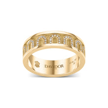 Load image into Gallery viewer, L'Arc de DAVIDOR Ring MM, 18k Yellow Gold with Satin Finish and Arcade Diamonds - DAVIDOR