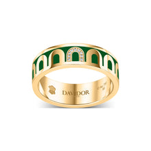 Load image into Gallery viewer, L’Arc de DAVIDOR Ring MM, 18k Yellow Gold with Palais Royal Lacquered Ceramic and Porta Simple Diamonds - DAVIDOR