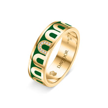 Load image into Gallery viewer, L’Arc de DAVIDOR Ring MM, 18k Yellow Gold with Palais Royal Lacquered Ceramic and Porta Simple Diamonds - DAVIDOR