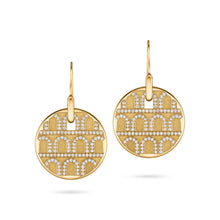 Load image into Gallery viewer, L'Arc de DAVIDOR Pendant Earring GM, 18k Yellow Gold with Satin Finish and Palais Diamonds - DAVIDOR
