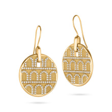 Load image into Gallery viewer, L'Arc de DAVIDOR Pendant Earring GM, 18k Yellow Gold with Satin Finish and Palais Diamonds - DAVIDOR