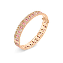 Load image into Gallery viewer, L'Arc Deco Bangle in 18k Rose Gold with DAVIDOR Arch Cut Rubellites and Brilliant Diamonds - DAVIDOR