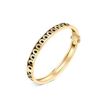 Load image into Gallery viewer, L'Arc de DAVIDOR Bangle PM, 18k Yellow Gold with Lacquered Ceramic and Colonnato Diamonds - DAVIDOR