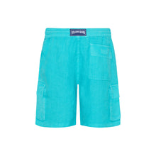 Load image into Gallery viewer, Linen Bermuda Shorts Cargo Pockets