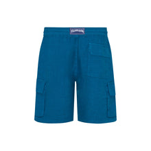 Load image into Gallery viewer, Linen Bermuda Shorts Cargo Pockets