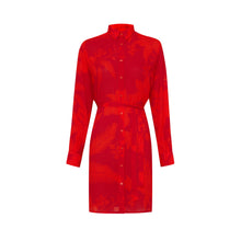 Load image into Gallery viewer, Viscose Shirt Dress Flower Power