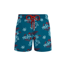 Load image into Gallery viewer, Swim trunks Embroidered Flowers Power