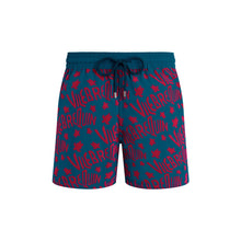 Load image into Gallery viewer, Swim Trunks Flocked Ronde Des Tortues Logo
