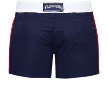 Load image into Gallery viewer, Flat Belt Stretch Swim Trunk Tricolor