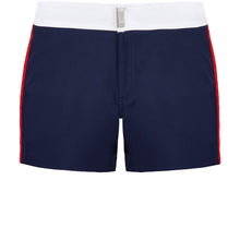 Load image into Gallery viewer, Flat Belt Stretch Swim Trunk Tricolor