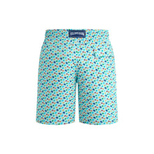 Load image into Gallery viewer, Long Stretch Swim trunks Micro Ronde Des Tortues Rainbow