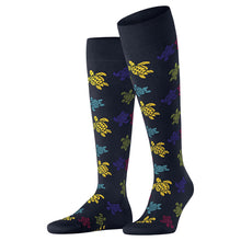 Load image into Gallery viewer, Knee-high Socks Rondes des Tortues Multicolores - Vilebrequin x Falke