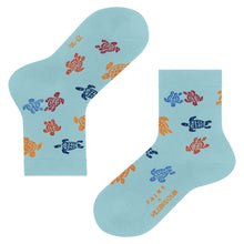 Load image into Gallery viewer, Kids Socks Rondes des Tortues Multicolores - Vilebrequin x Falke