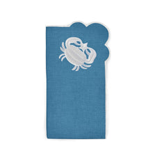 Load image into Gallery viewer, Seferî Embroidered Napkin - Under the Sea - Blue - Set of 4