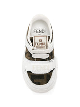 Load image into Gallery viewer, Fendi Kids Logo-Detail Touch-Strap Sneakers
