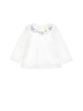 Load image into Gallery viewer, T-shirt with embroidered flowers