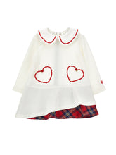 Load image into Gallery viewer, Collar dress with hearts